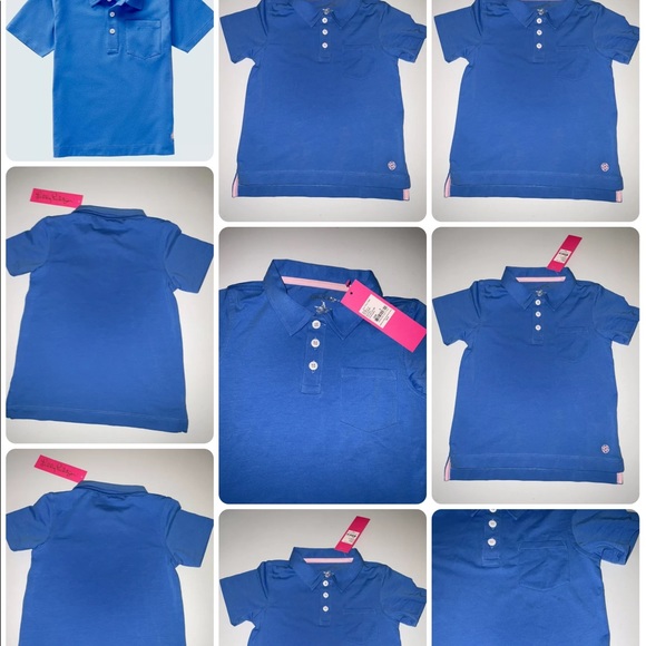 Lilly Pulitzer NWT Boys Polo Coastal Blue Size S - Picture 6 of 7